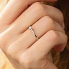Помолвочное золотое кольцо с бриллиантом кб0411(0.10) от ювелирного магазина Оникс - 1