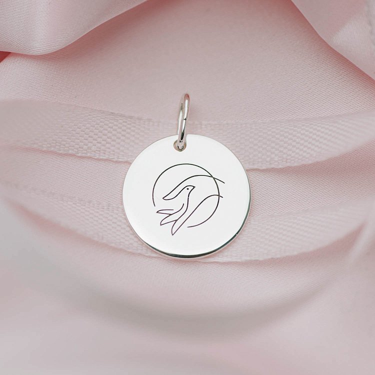 Срібний кулон "Дотик" 132724прик від ювелірного магазину Онікс