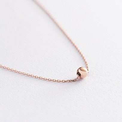 Кольє "Куля" в червоному золоті (0.6 см) кол01760 №7