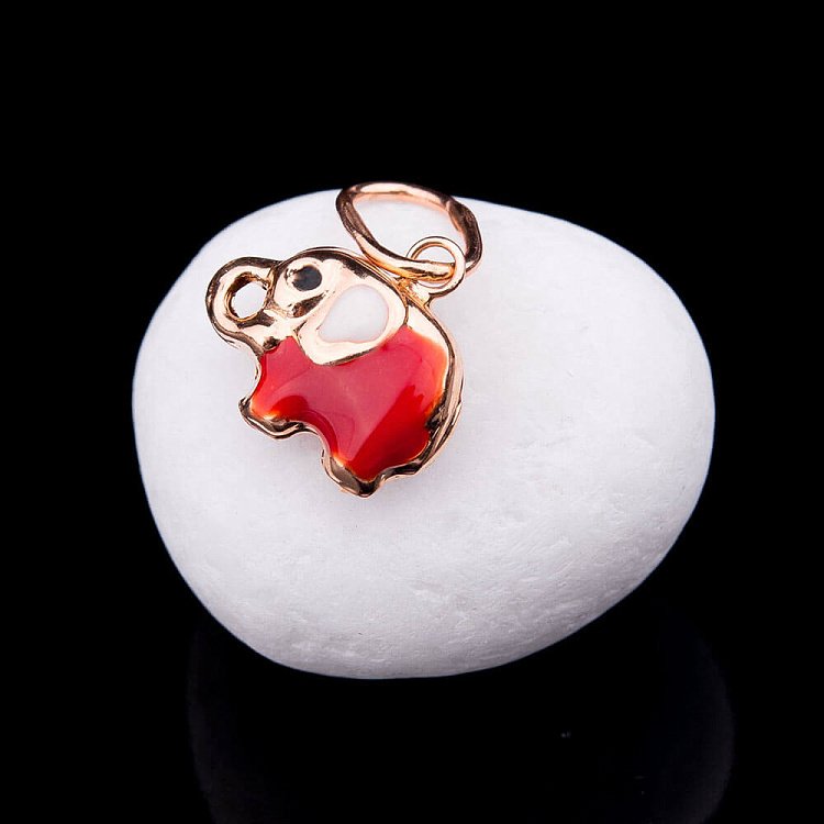 Золота дитяча підвіска "Слоник" (емаль) п00876жсл від ювелірного магазину Онікс - 2