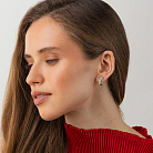 Сережки з фіанітами (жовте золото) с09776 от ювелирного магазина Оникс - 1