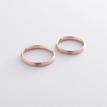 Золотое обручальное кольцо 3 мм (матовое) обр00403