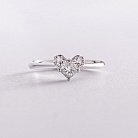 Золотое кольцо "Сердце" с бриллиантами кб0380nl от ювелирного магазина Оникс