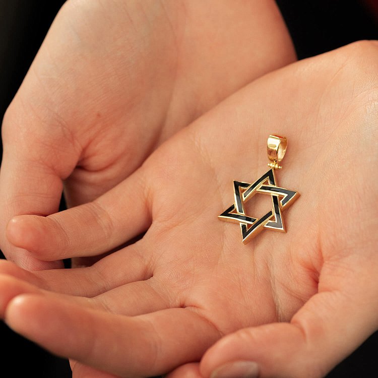 Золота підвіска "Зірка Давида" п03324 від ювелірного магазину Онікс - 1