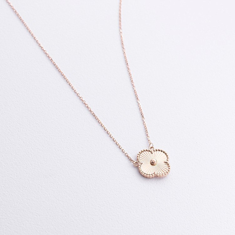 Кольє "Конюшина" в червоному золоті кол02578 від ювелірного магазину Онікс - 2