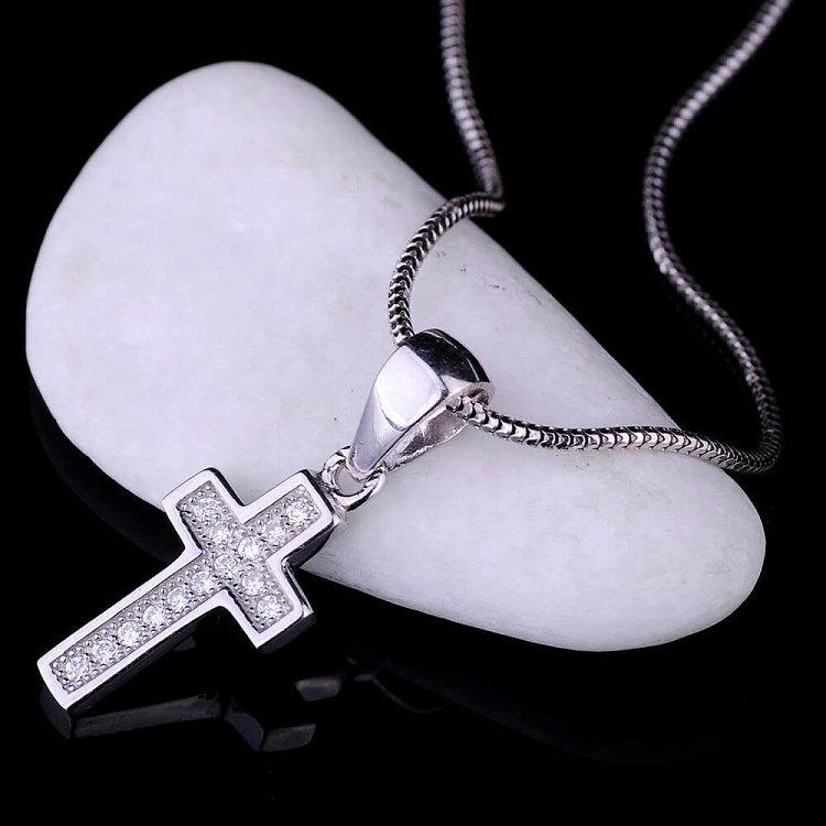 Підвіска "Хрестик" (фіаніт) 131586 від ювелірного магазину Онікс - 2