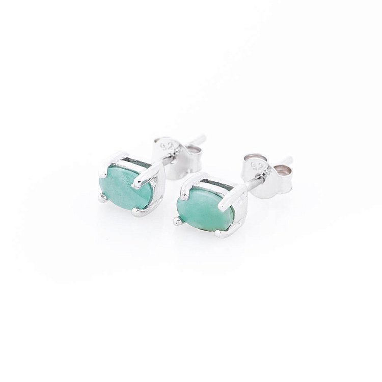 Серьги-пусеты (изумруд) 121557 от ювелирного магазина Оникс