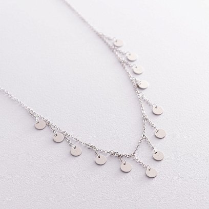 Серебряное колье "Монетки" 181116 №2