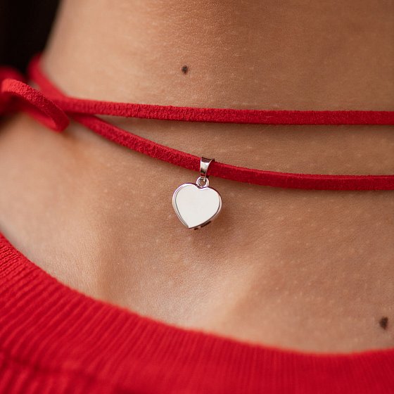 Кулон "Сердечко" в белом золоте п03950 №2
