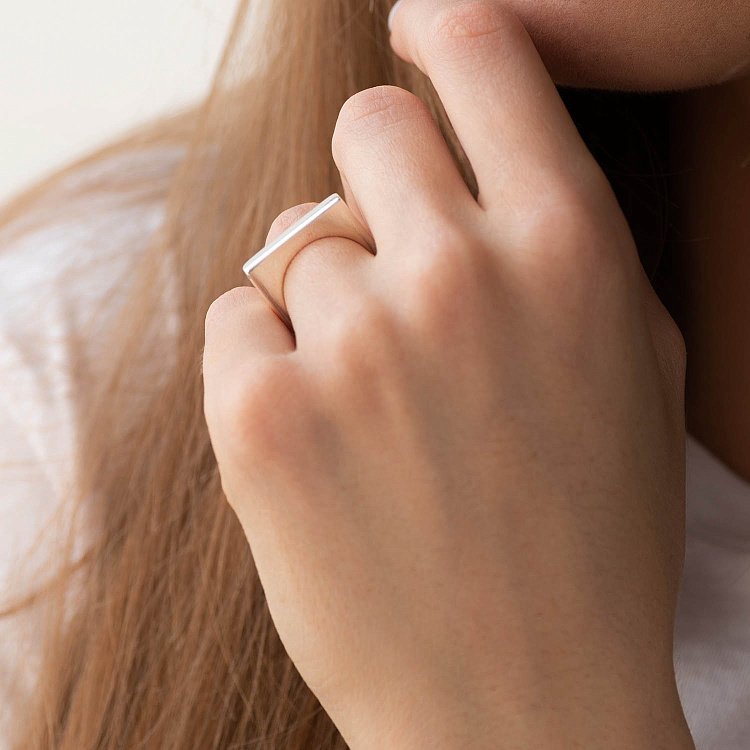 Срібна каблучка "Оригінальність" 112563 від ювелірного магазину Онікс - 4