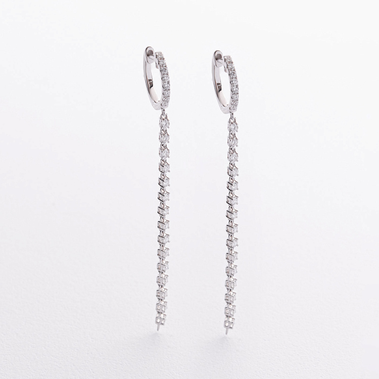 Золотые серьги с бриллиантами сб0653ri от ювелирного магазина Оникс