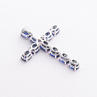 Хрестик у білому золоті із сапфірами пб0387nl от ювелирного магазина Оникс - 1