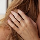 Помолвочное золотое кольцо с фианитом к07441 от ювелирного магазина Оникс - 3