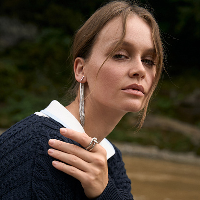 Серебряное кольцо "Patricia" 7228 №17