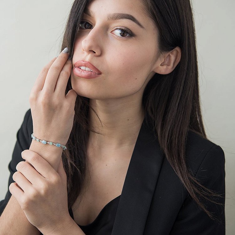 Серебряный браслет (фианиты) 141136 от ювелирного магазина Оникс - 3