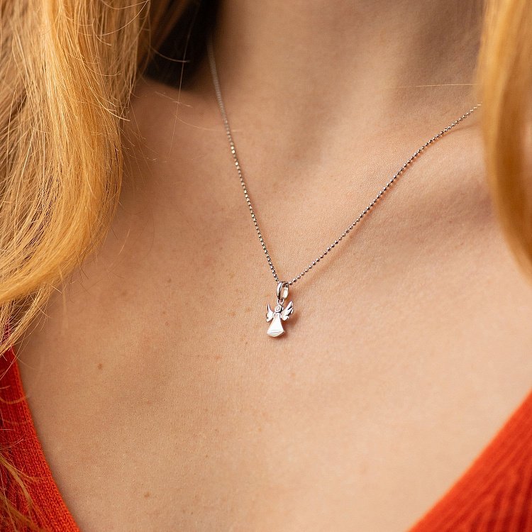 Золотая подвеска "Ангелочек" с бриллиантом 140671121 от ювелирного магазина Оникс - 2