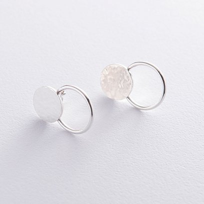 Серебряные серьги "Солнечные зайчики" 122670 №2