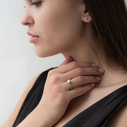 Золотое кольцо с бриллиантами кб0338ri №2