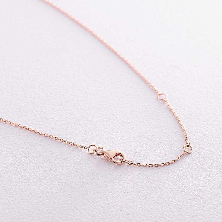 Золотое колье "Кимберли" с бриллиантом колб0094z - 4 Золотое колье "Кимберли" с бриллиантом колб0094z от ювелирного магазина Оникс - 4