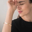 Золотой браслет "Love" без камней б02269 от ювелирного магазина Оникс
