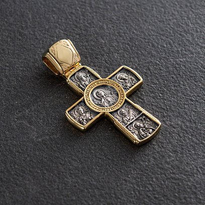 Православний Хрест "Розп'яття Христове. Ікона Божої Матері Знамення з пророками" 132905 №3