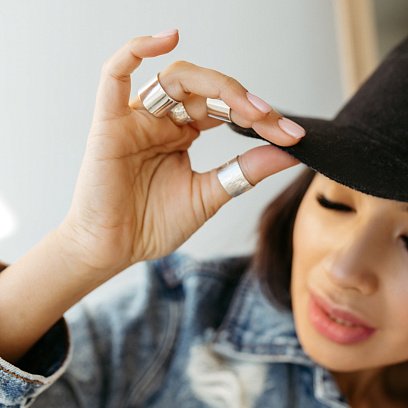 Широкое кольцо "Плутон" в серебре 112154 №14