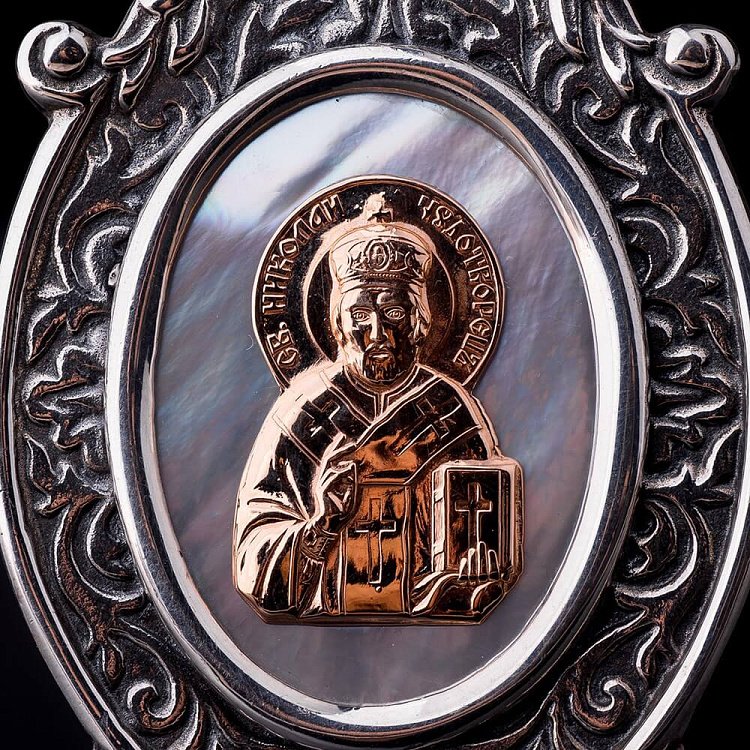 Икона "Святой Николай" 23432 от ювелирного магазина Оникс - 2