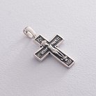 Срібний хрест з розп'яттям (чорніння) 131556 от ювелирного магазина Оникс - 2