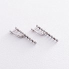 Срібні сережки "Грані" з фіанітами 122910 от ювелирного магазина Оникс - 2