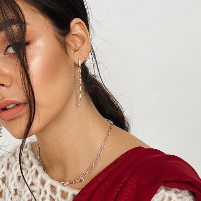 Срібне кольє "Ланцюжок" 181051 №12