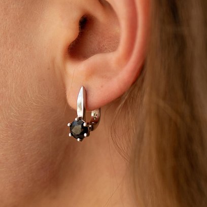 Серебряные серьги с сапфирами GS-02-017-31 №4