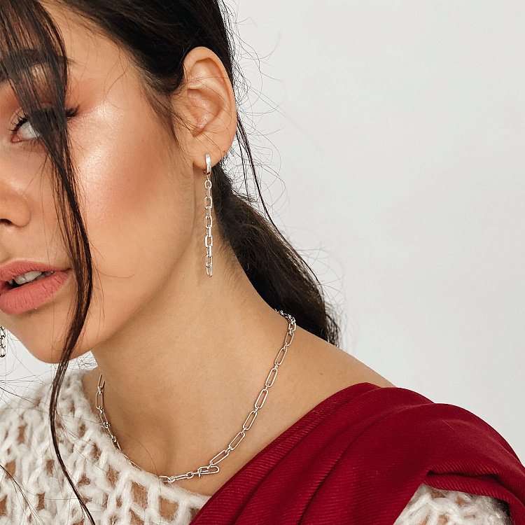 Срібне кольє "Ланцюжок" 181051 від ювелірного магазину Онікс - 13