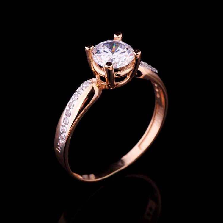 Кольцо (фианиты) к03069 от ювелирного магазина Оникс