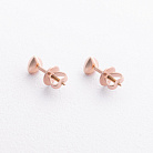 Сережки - пусети "Сердечки" у червоному золоті с09655 от ювелирного магазина Оникс - 2