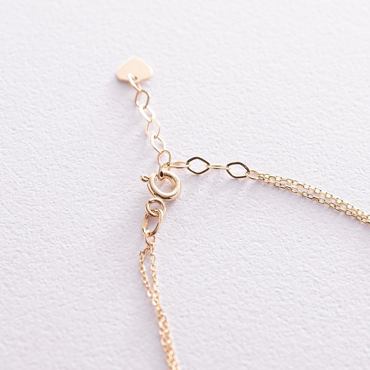 Браслет у жовтому золоті з фіанітом б04237 від ювелірного магазину Онікс - 4