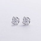 Сережки - пусети з діамантами (біле золото) 35571121 от ювелирного магазина Оникс - 2