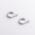 Серебряные серьги с фианитами 2580/1р-CZ от ювелирного магазина Оникс - 1