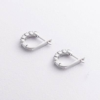 Серебряные серьги с фианитами 2580/1р-CZ №2