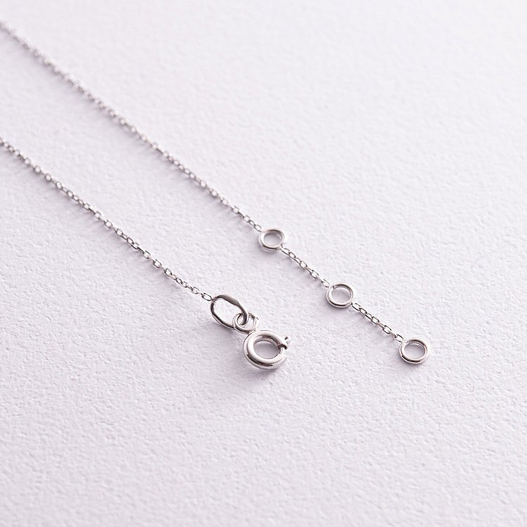 Браслет "Монетки и шарики" с жемчугом на ногу (белое золото) б05123 от ювелирного магазина Оникс - 3