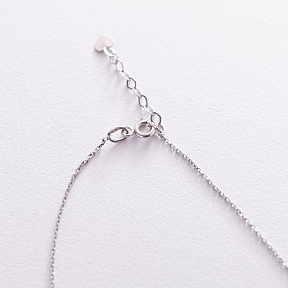 Колье "Шарик" в белом золоте (4 мм) кол02136 №5