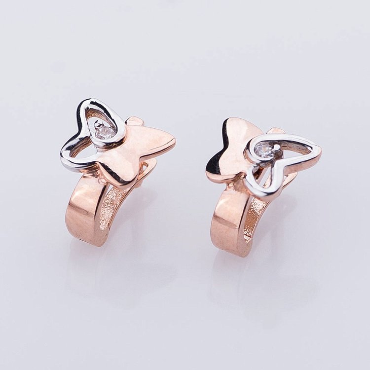 Золоті сережки "Метелики" с02379 від ювелірного магазину Онікс