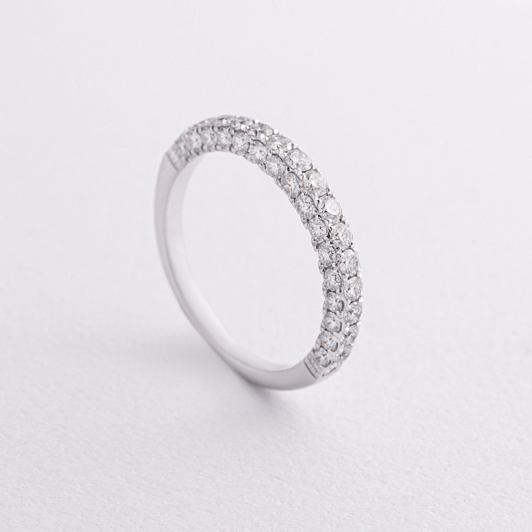 Золота каблучка з доріжкою діамантів кб0592ri від ювелірного магазину Онікс