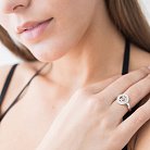 Ексклюзивне срібний перстень з фіанітами 111726 от ювелирного магазина Оникс - 5