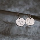 Парні срібні кулони "Символ нашого кохання" 132724пара от ювелирного магазина Оникс - 3
