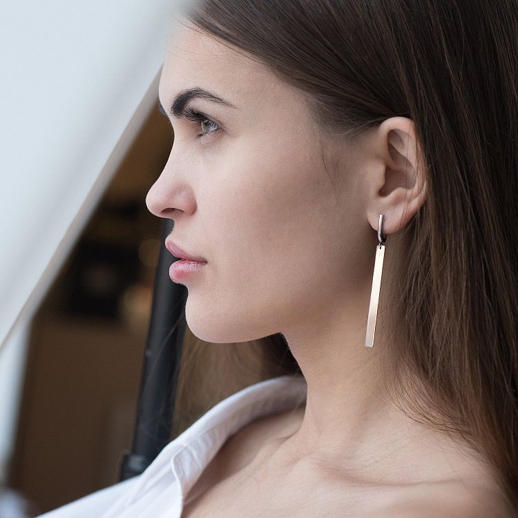 Серебряные серьги "Лаконичность" 122598 от ювелирного магазина Оникс - 5