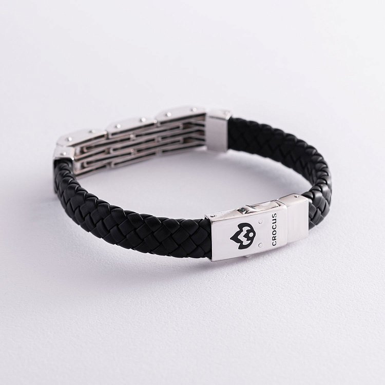 Шкіряний браслет зі срібною застібкою Б0005р від ювелірного магазину Онікс - 2