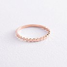 Минималистичное кольцо "Кружочки" в красном золоте к07088 от ювелирного магазина Оникс - 2