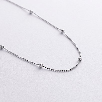 Серебряный браслет "Шарики" на ногу 141791 №2