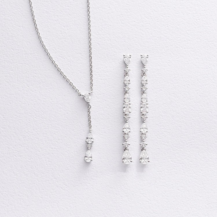 Золотые серьги - пусеты с бриллиантами сб0593nl от ювелирного магазина Оникс - 2