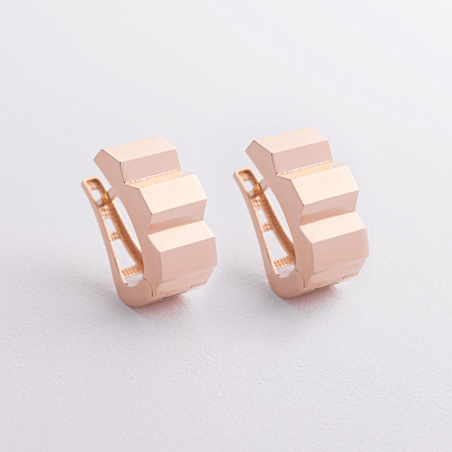 Серьги "Gabriela" в красном золоте с09542